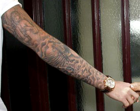 Becks has apparently decided that a move to Los Angeles demands a new tattoo